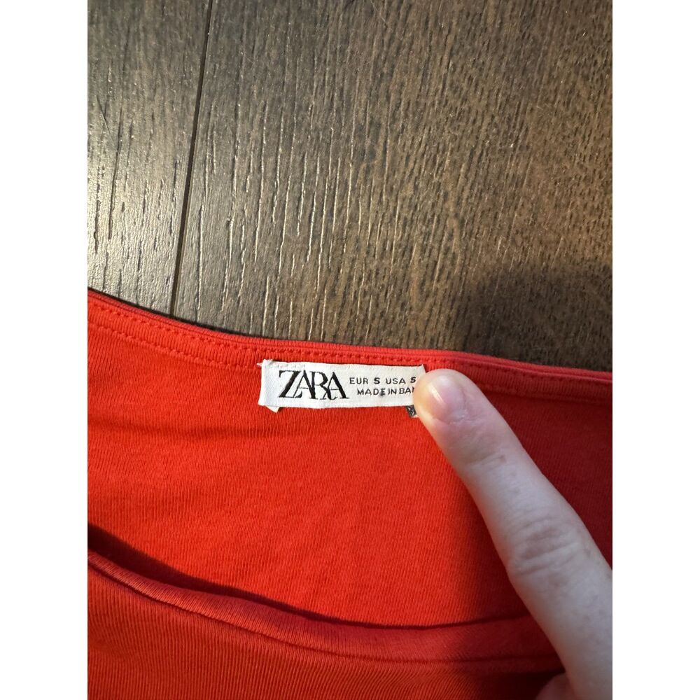 Zara Red Fitted Mini Dress – Sleeveless Tank Dress – Size S